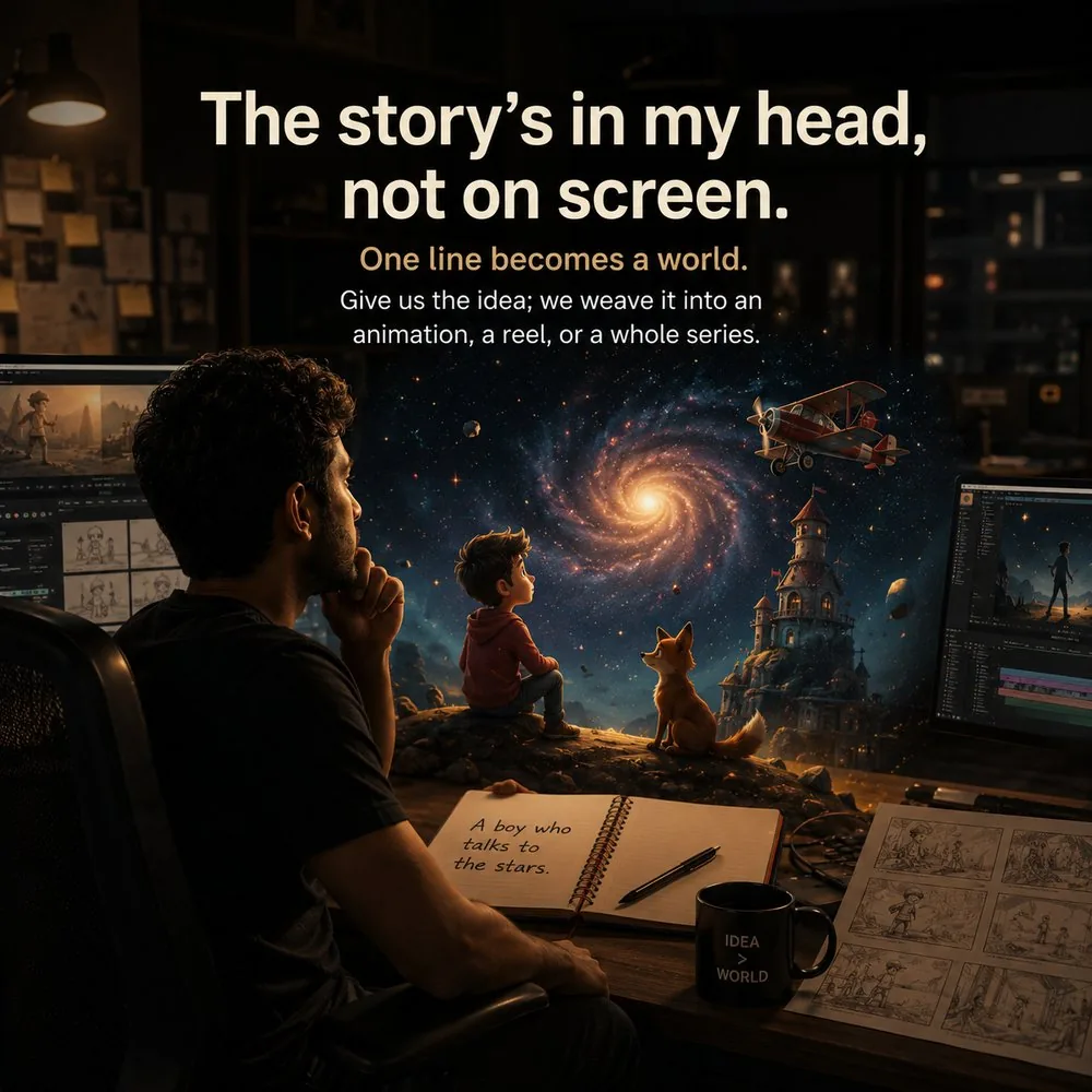 The story's in my head, not on screen — Spilanth weaves one line into an animation or series